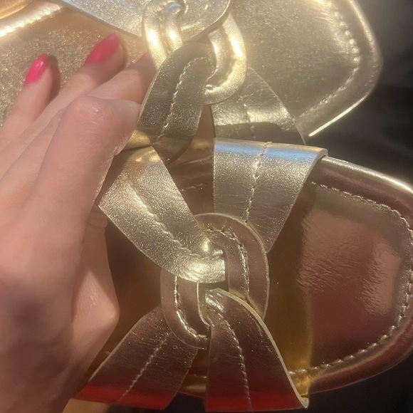 J. Crew gold slide mule sandals never worn size 9 - Picture 8 of 11